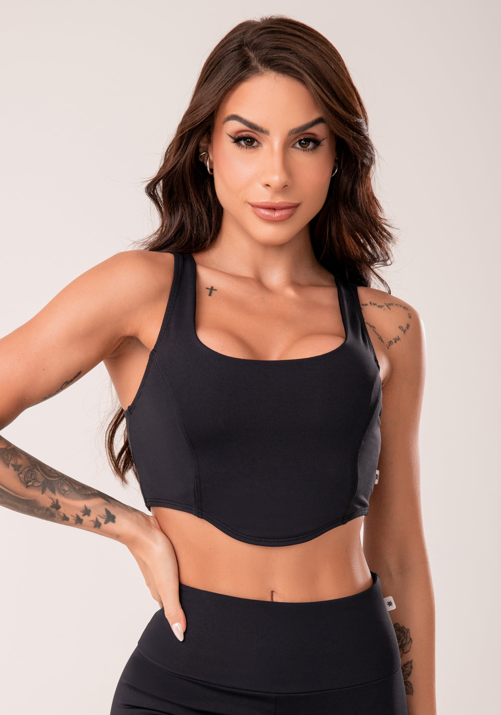 Top Corselet Feminino Preto Harmony Dlk