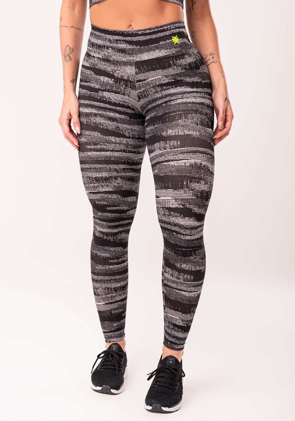 Legging Fitness Feminina Cinza Estampada Disruption Euphoria Dlk