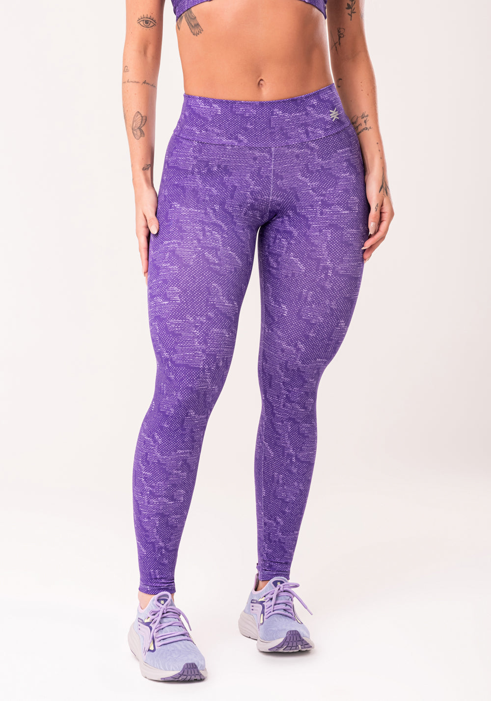 Legging Fitness Feminina Lilás Estampada Camouflage Euphoria Dlk
