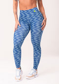 Legging Fitness Feminina Azul Estampada Zig Zag Waves Euphoria Dlk