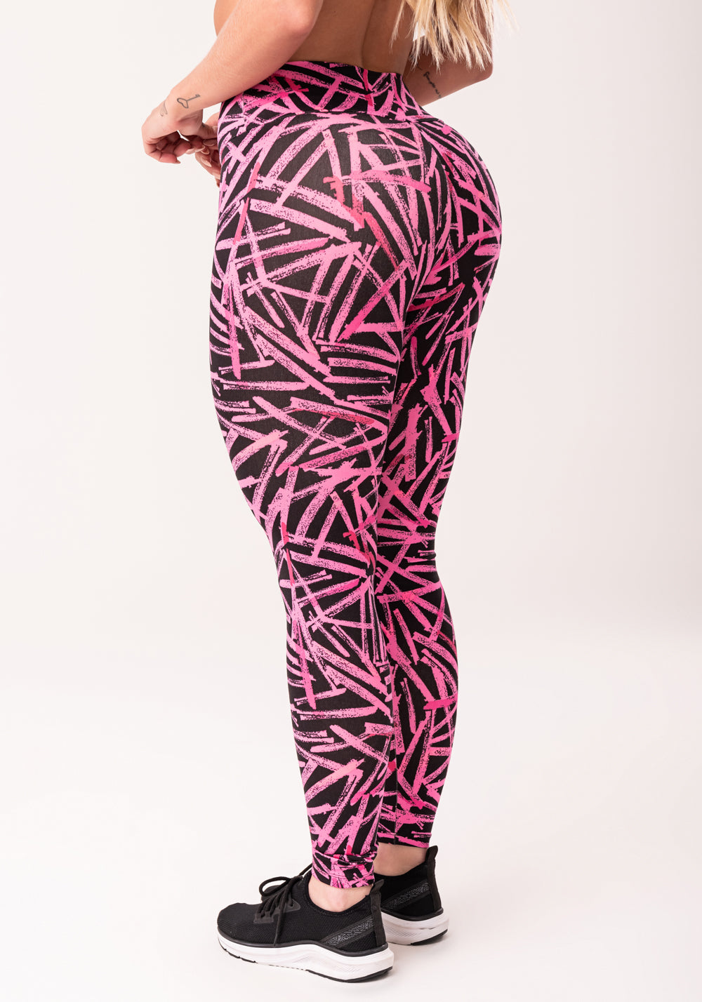 Legging Fitness Feminina Rosa Estampada Sticks Euphoria Dlk