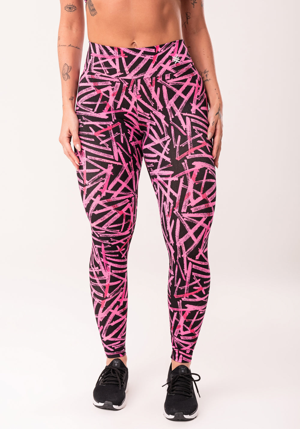 Legging Fitness Feminina Rosa Estampada Sticks Euphoria Dlk