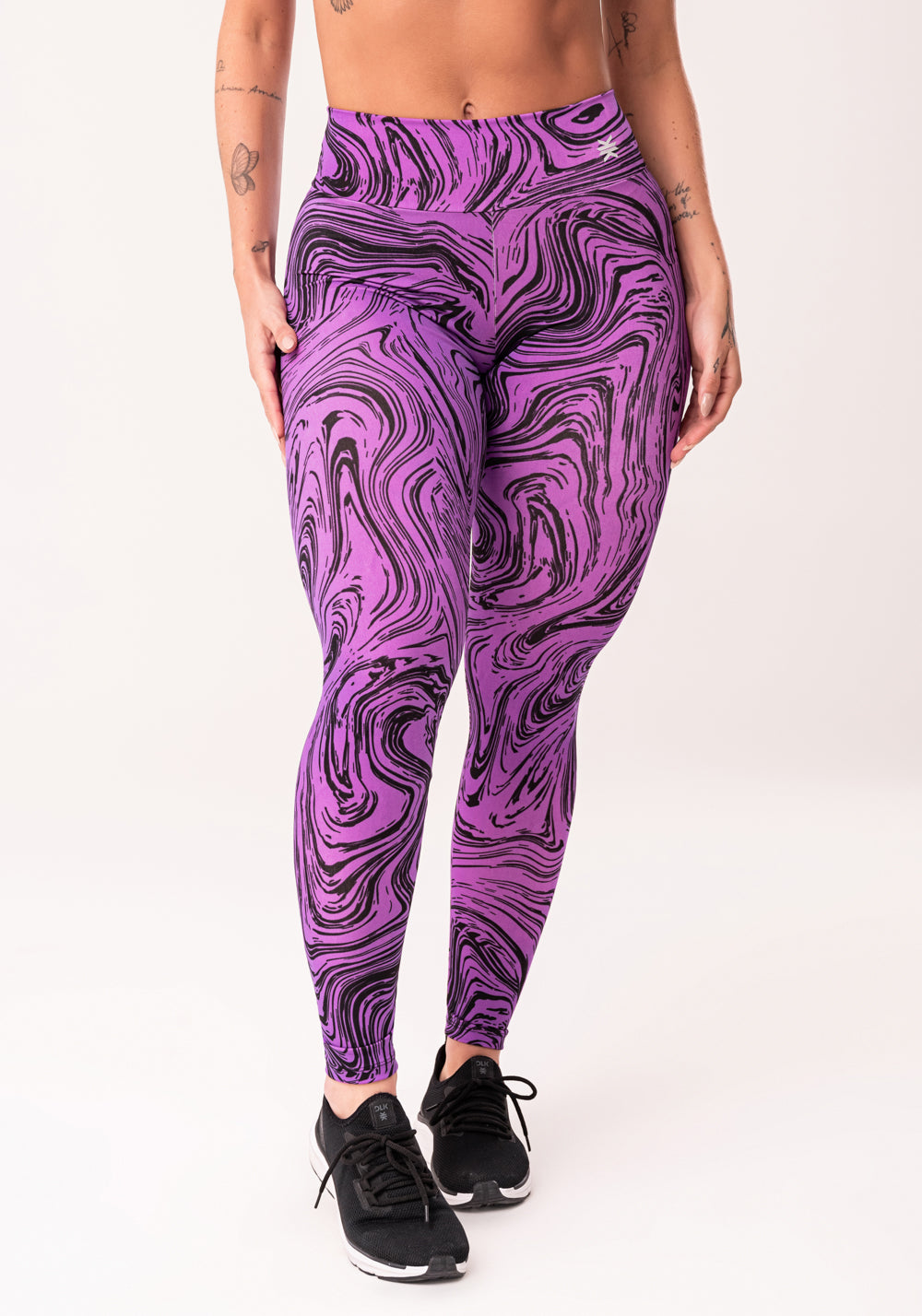 Legging Fitness Feminina Rosa Estampada Abstract Duo Euphoria Dlk