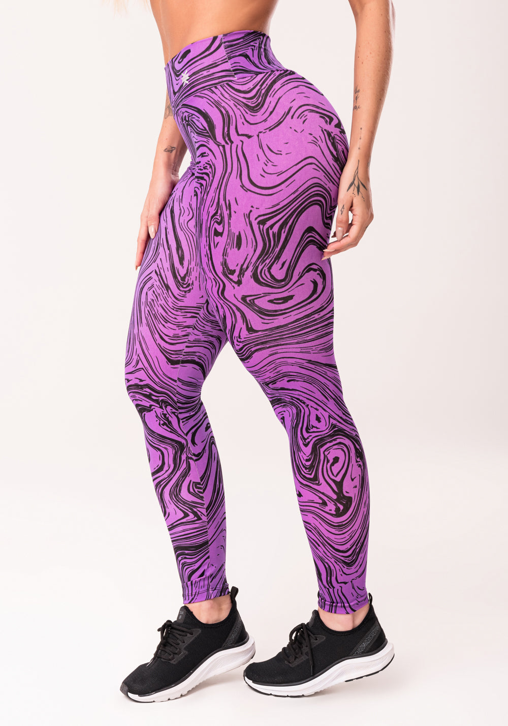 Legging Fitness Feminina Rosa Estampada Abstract Duo Euphoria Dlk