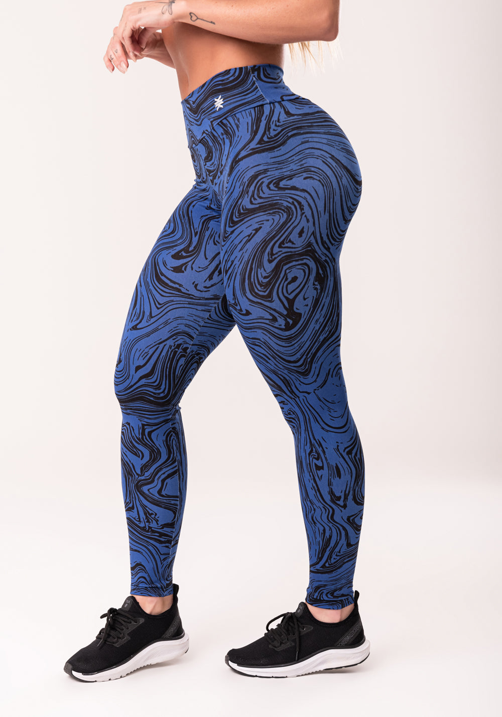 Legging Fitness Feminina Azul Estampada Abstract Duo Euphoria Dlk