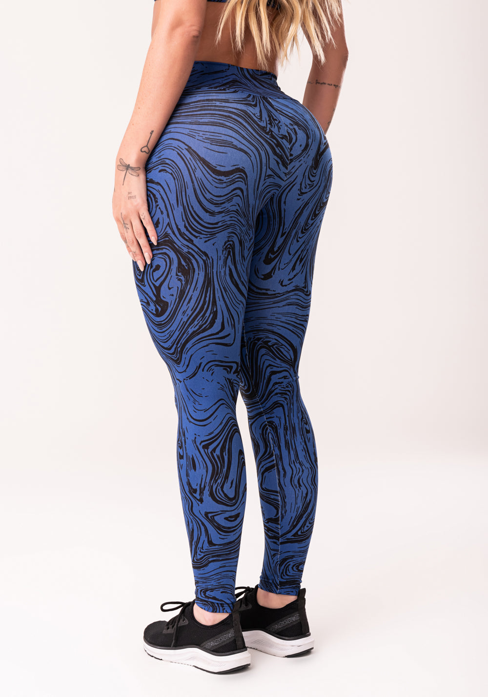 Legging Fitness Feminina Azul Estampada Abstract Duo Euphoria Dlk