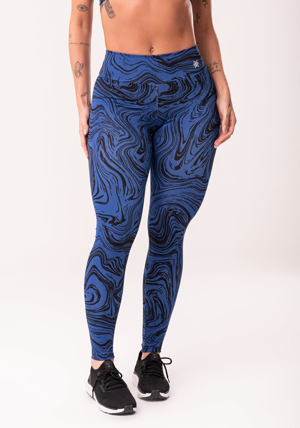 Legging Fitness Feminina Azul Estampada Abstract Duo Euphoria Dlk