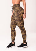 Legging Fitness Feminina Com Franzido Estampada Crocodile Skin Euphoria Dlk
