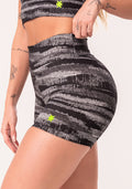 Short Fitness Feminino Cinza Estampado Disruption Euphoria Dlk
