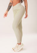 Legging Fitness Feminina Oliva Com Recortes Harmony Dlk