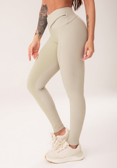 Legging Fitness Feminina Oliva Cós Transpassado Harmony Dlk