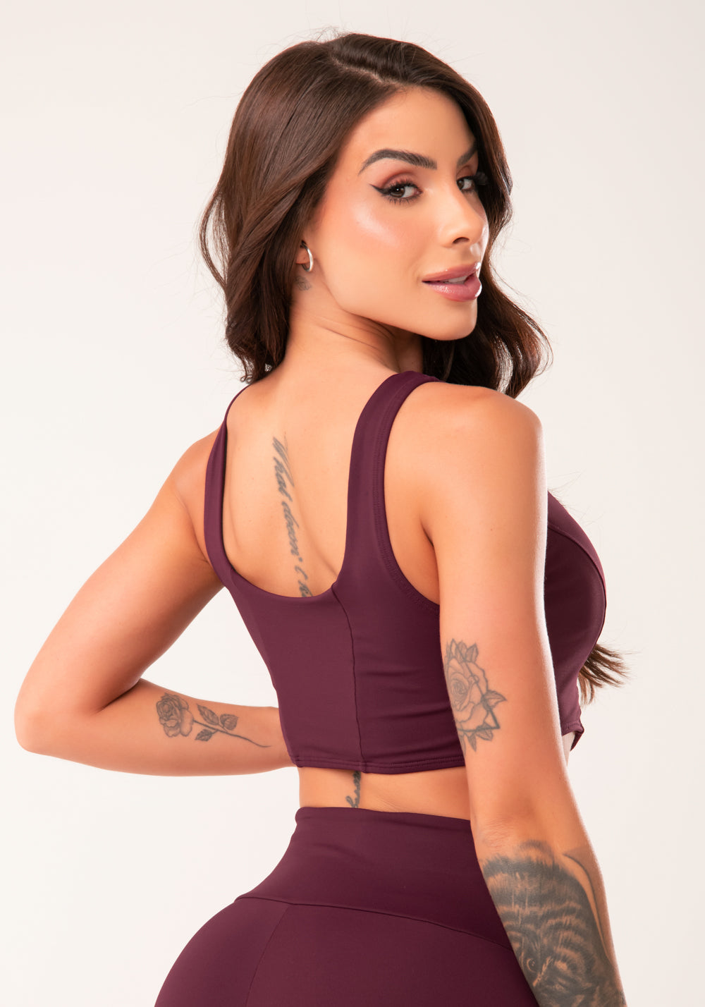 Top Corselet Feminino Vinho Harmony Dlk