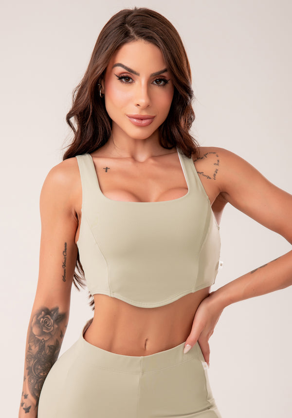 Top Corselet Feminino Oliva Harmony Dlk