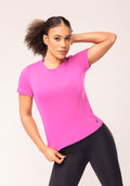 Blusa Baby Look Feminina Rosa Fúcsia Oasis Dlk