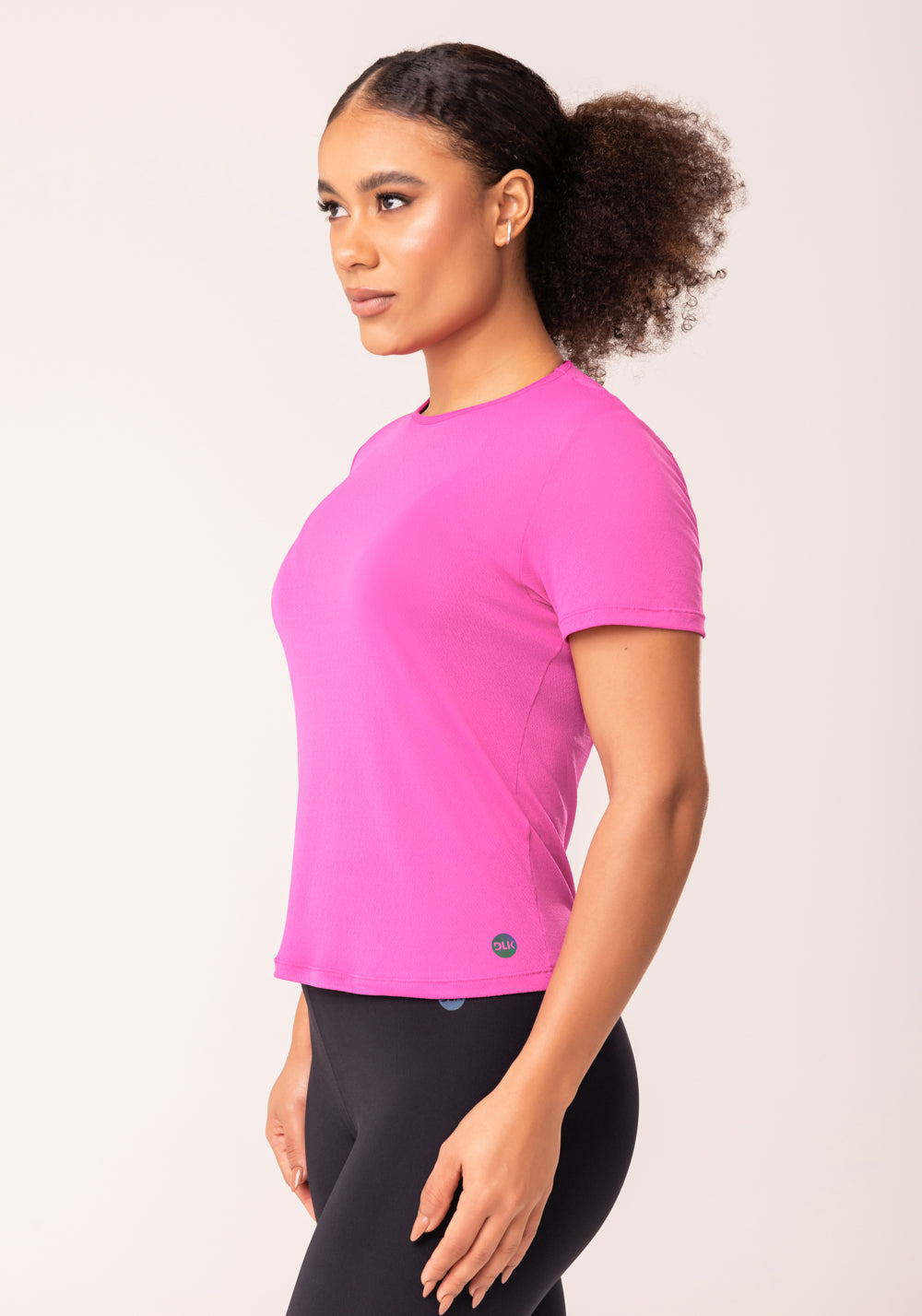 Blusa Baby Look Feminina Rosa Fúcsia Oasis Dlk