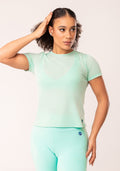 Blusa Baby Look Feminina Verde Oasis Dlk