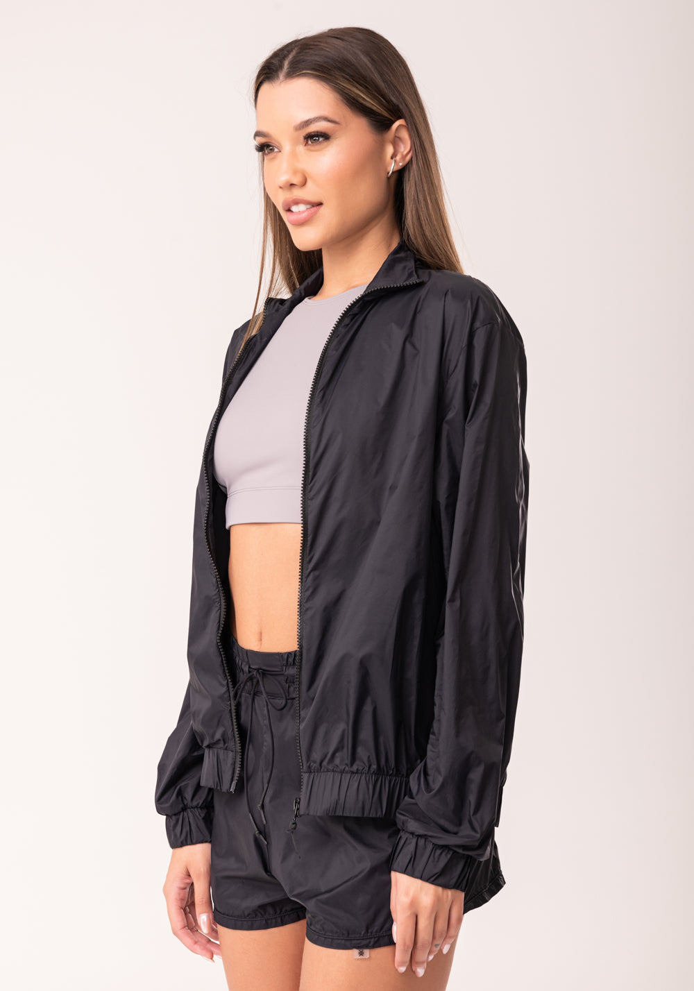 Casaco Corta Vento Feminino Preto Oasis Dlk