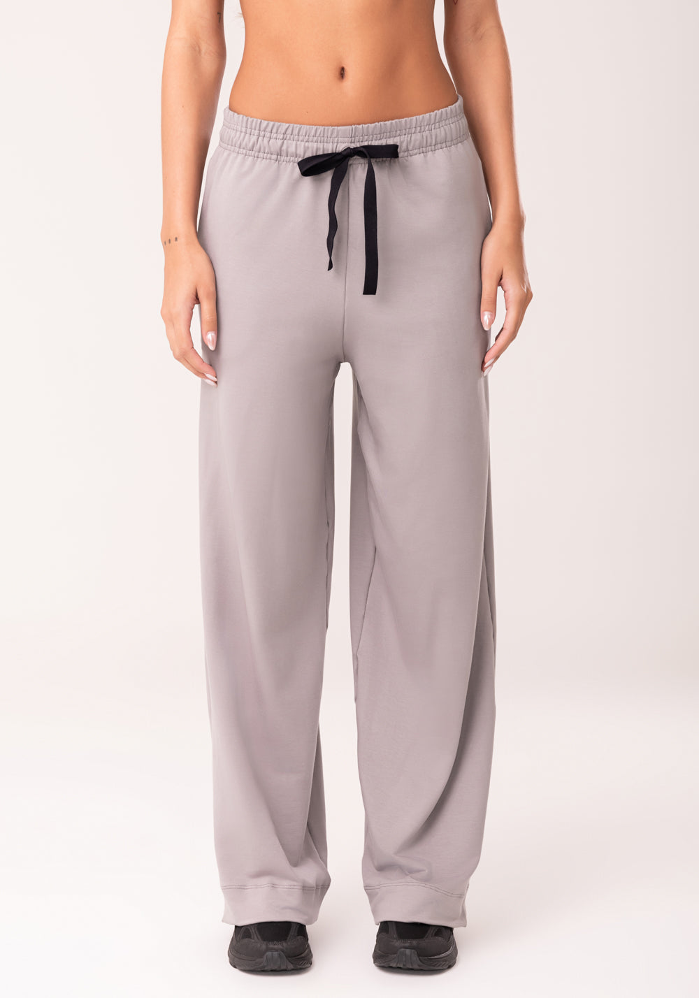 Calça Moletinho Feminina Cinza Com Bolso Oasis Dlk