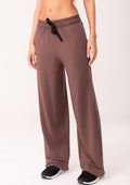 Calça Moletinho Feminina Marrom Com Bolso Oasis Dlk