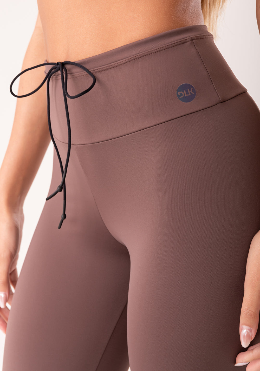Legging Fitness Feminina Marrom Com Cadarço Oasis Dlk