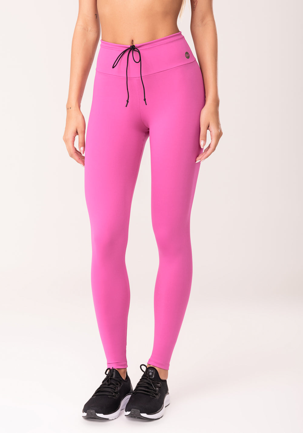 Legging Fitness Feminina Rosa Fúcsia Com Cadarço Oasis Dlk