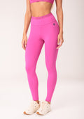 Legging Fitness Feminina Rosa Fúcsia Com Elástico Oasis Dlk