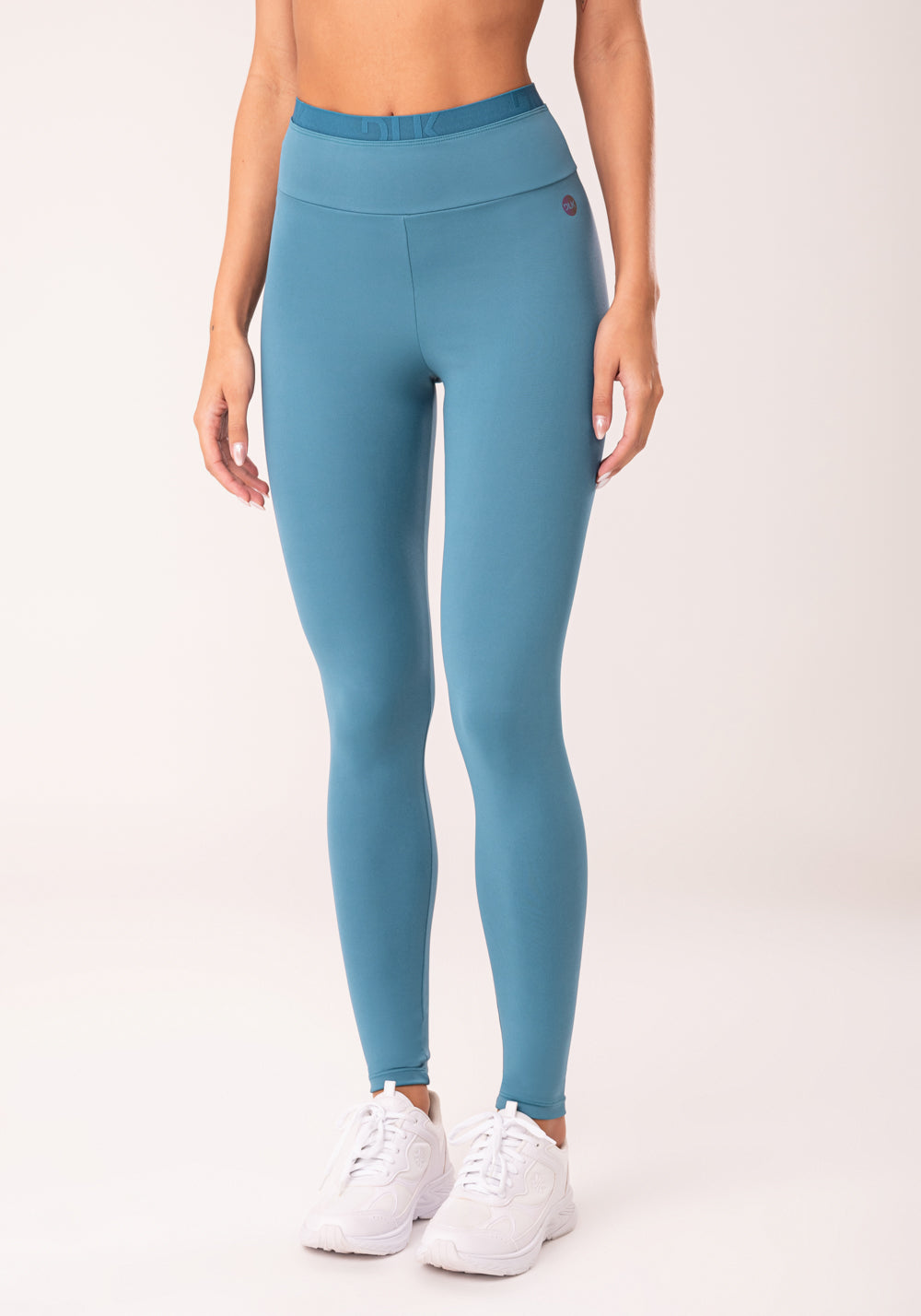 Legging Fitness Feminina Azul Com Elástico Oasis Dlk