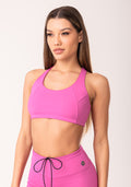 Top Fitness Feminino Nadador Rosa Fúcsia Com Recortes Oasis Dlk