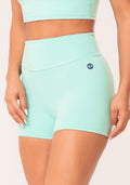 Short Fitness Feminino Verde Com Cós Largo Oasis Dlk