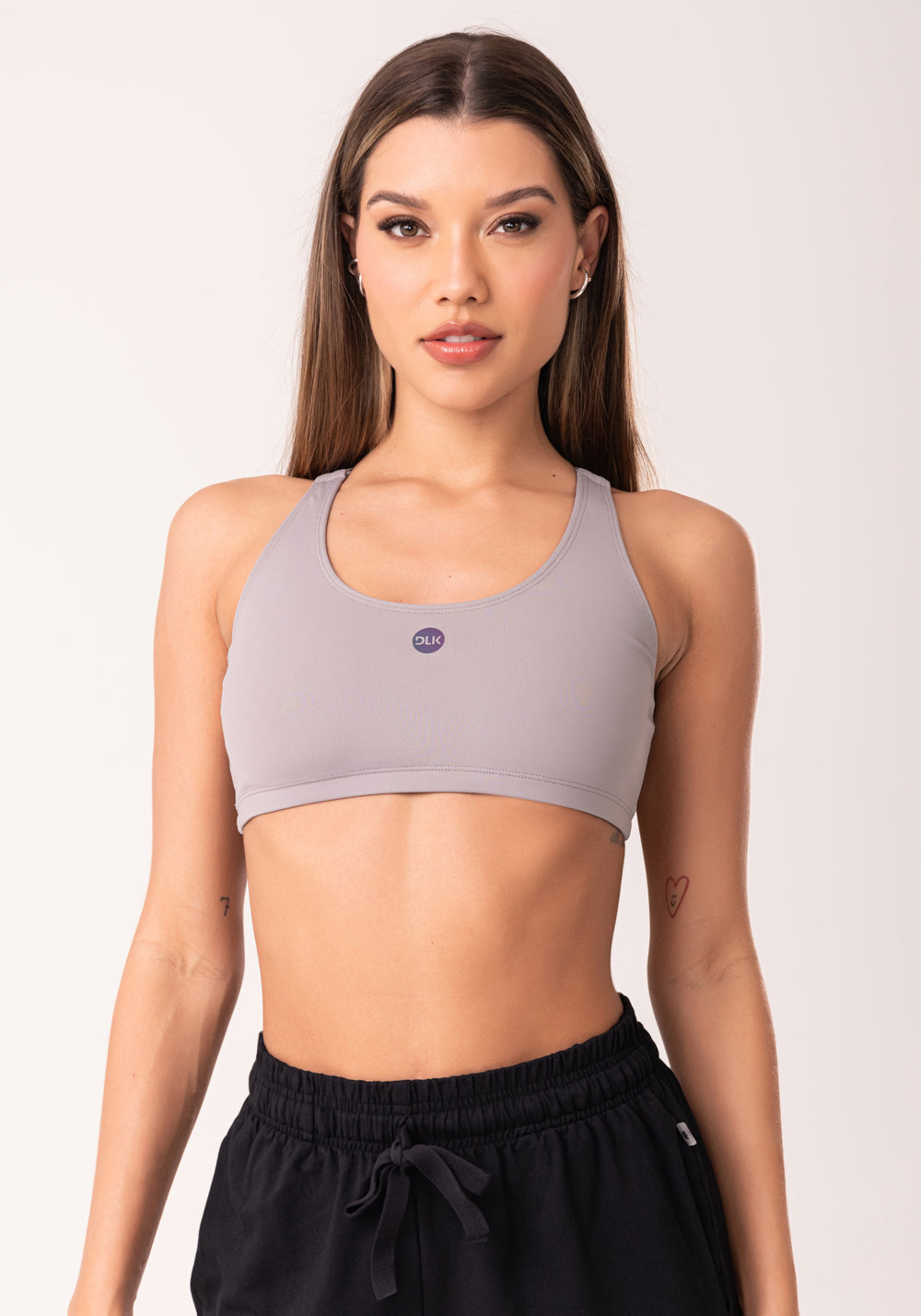 Top Fitness Feminino Cinza Com Bojo E Alças Reguláveis Oasis Dlk