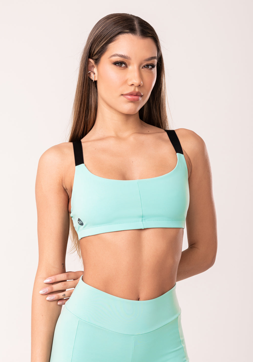 Top Fitness Feminino Verde Com Alças De Elástico Oasis Dlk