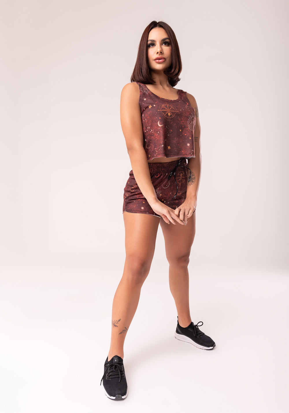 Cropped Feminino Moletinho Estampado Signo Leão Dlk
