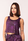 Cropped Feminino Moletinho Estampado Signo Libra Dlk