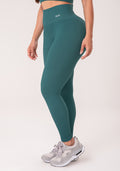 Legging Fitness Feminina Verde Escuro Canelada Modela Bumbum Seamless+ Dlk