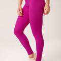 Legging Fitness Feminina Fúcsia Canelada Com Cós Alto Seamless+ Dlk