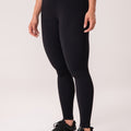 Legging Fitness Feminina Preto Canelada Com Cós Alto Seamless+ Dlk