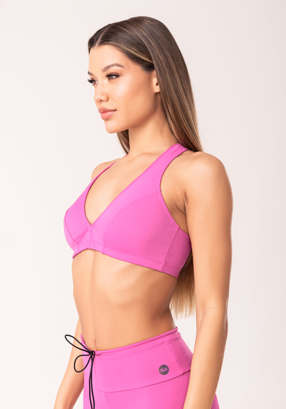 Top Fitness Feminino Nadador Rosa Fúcsia Oasis Dlk