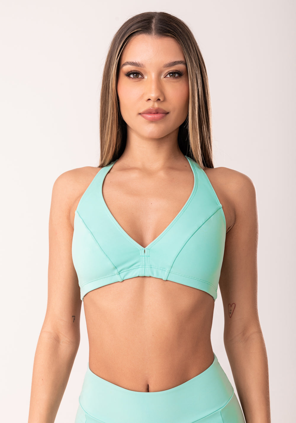 Top Fitness Feminino Nadador Verde Oasis Dlk