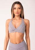 Top Fitness Feminino Nadador Cinza Oasis Dlk
