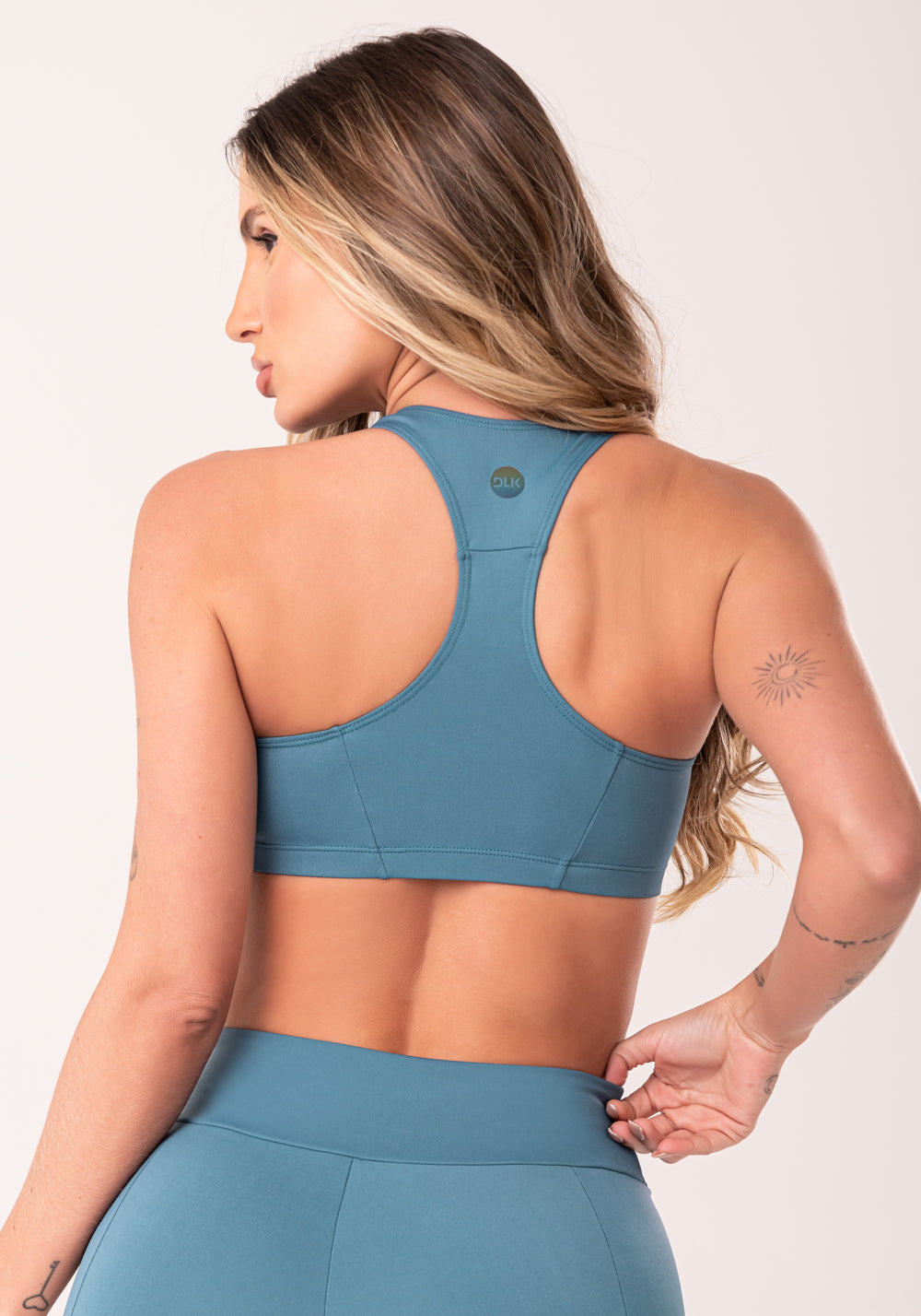 Top Fitness Feminino Nadador Azul Oasis Dlk