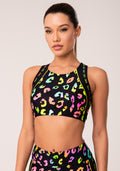 Top Fitness Feminino Nadador Estampado Neon Euphoric Printed Dlk
