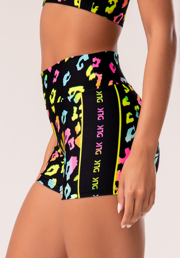 Short Fitness Feminino Estampado Neon Euphoric Printed Dlk