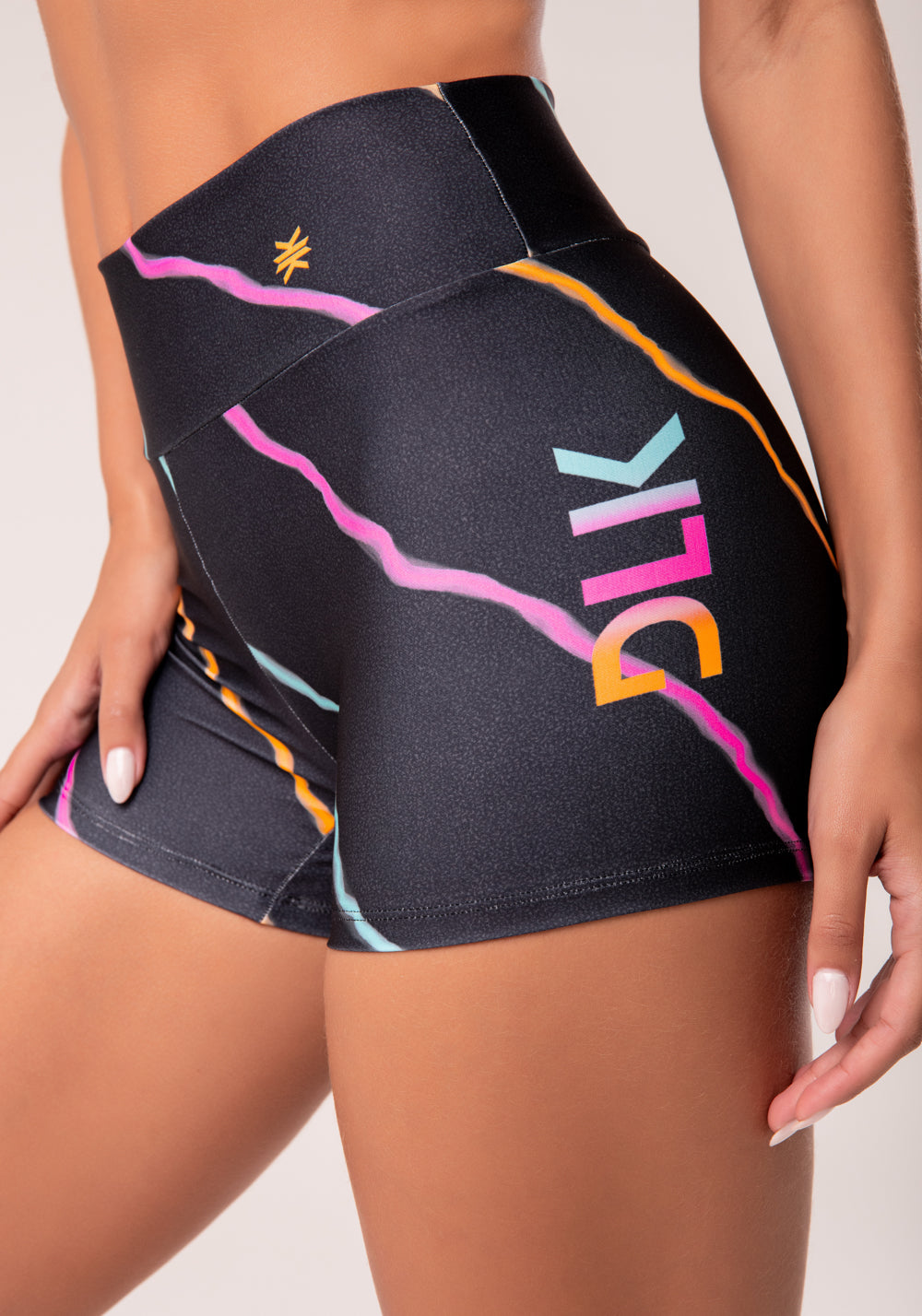 Short Fitness Feminino Estampado Neon Energetic Printed Dlk