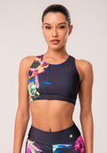 Top Fitness Feminino Nadador Estampado Neon Hypnotic Printed Dlk