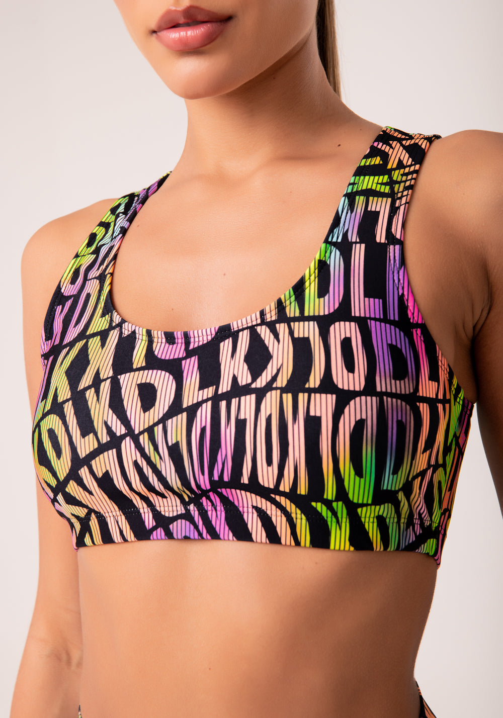 Top Fitness Feminino Estampado Neon Utopia Printed Dlk