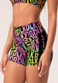 Short Fitness Feminino Estampado Neon Utopia Printed Dlk