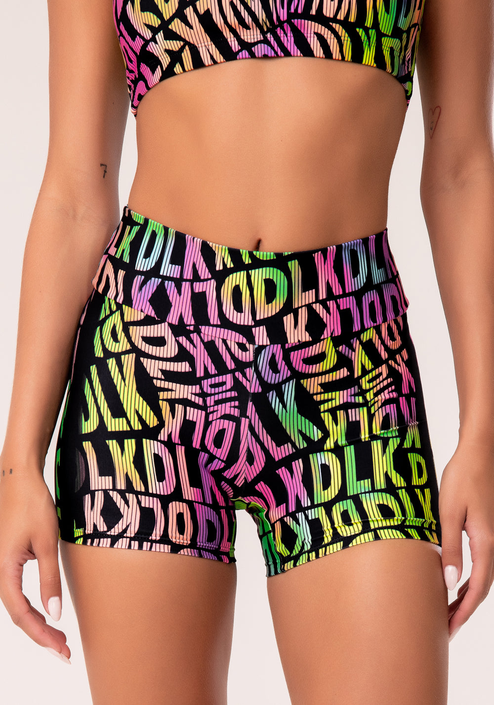 Short Fitness Feminino Estampado Neon Utopia Printed Dlk
