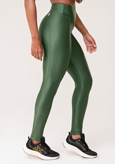 Legging Fitness Feminina Verde Com Pesponto Lush Dlk