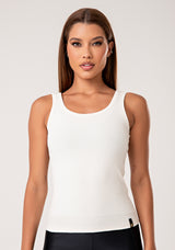 Camiseta Fitness Feminina Off White Canelada Lush Dlk