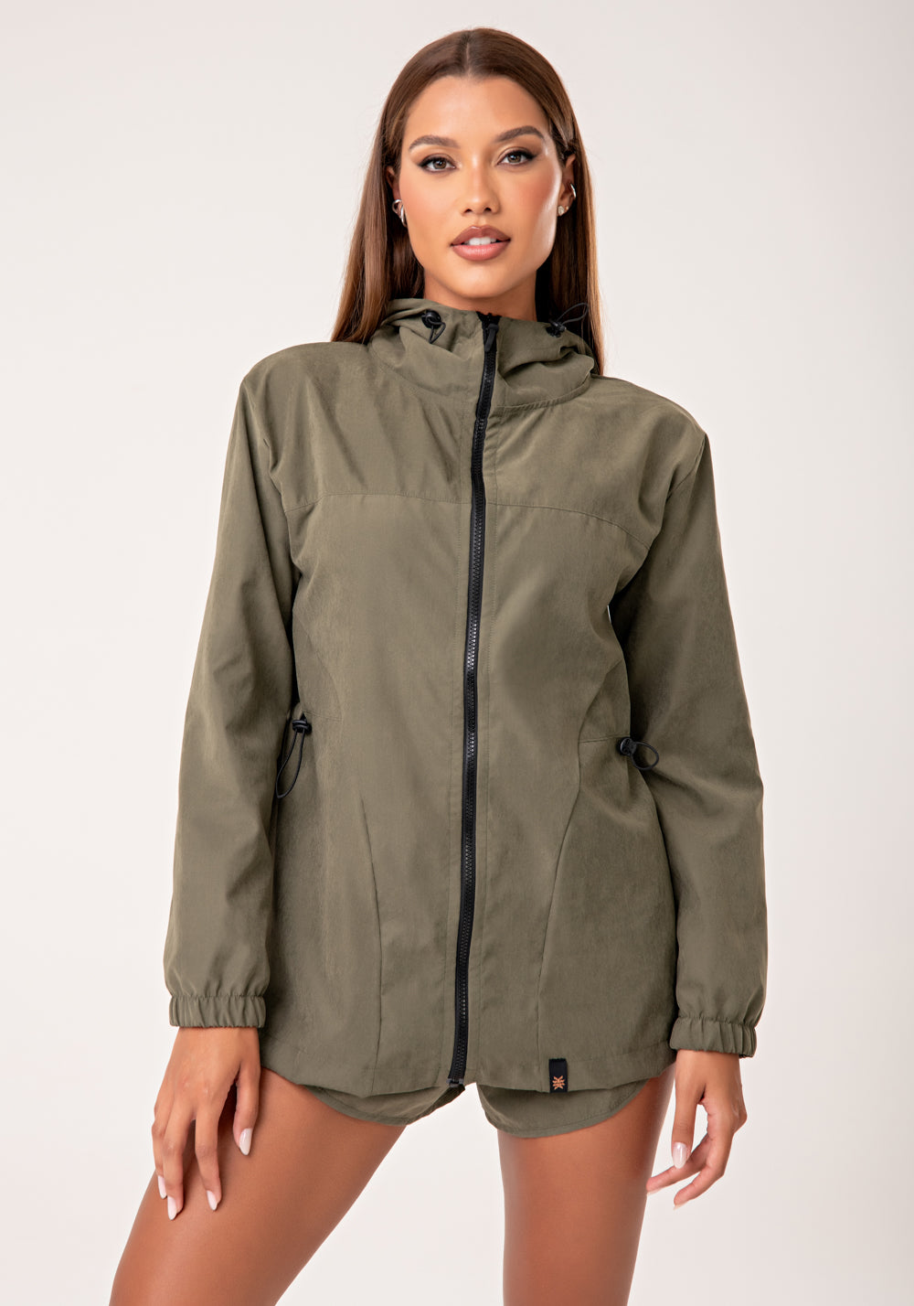 Parka Feminina Verde Com Capuz Lush Dlk